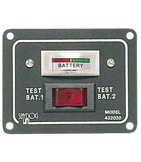 Pannello- test per 2 batterie con interruttore per azionarlo